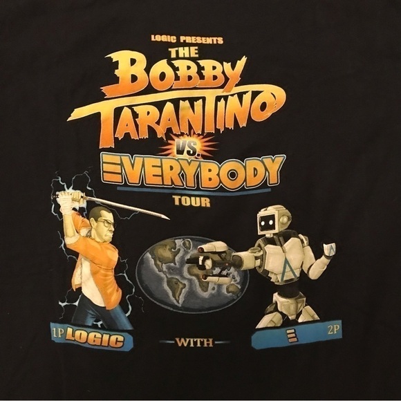 MEN’S black, XL T-shirt with Logic / Bobby Tarantino graphic. Unisex. - Picture 2 of 3